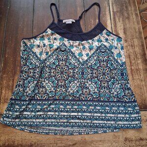 Linea Donatella med blue boho tank top